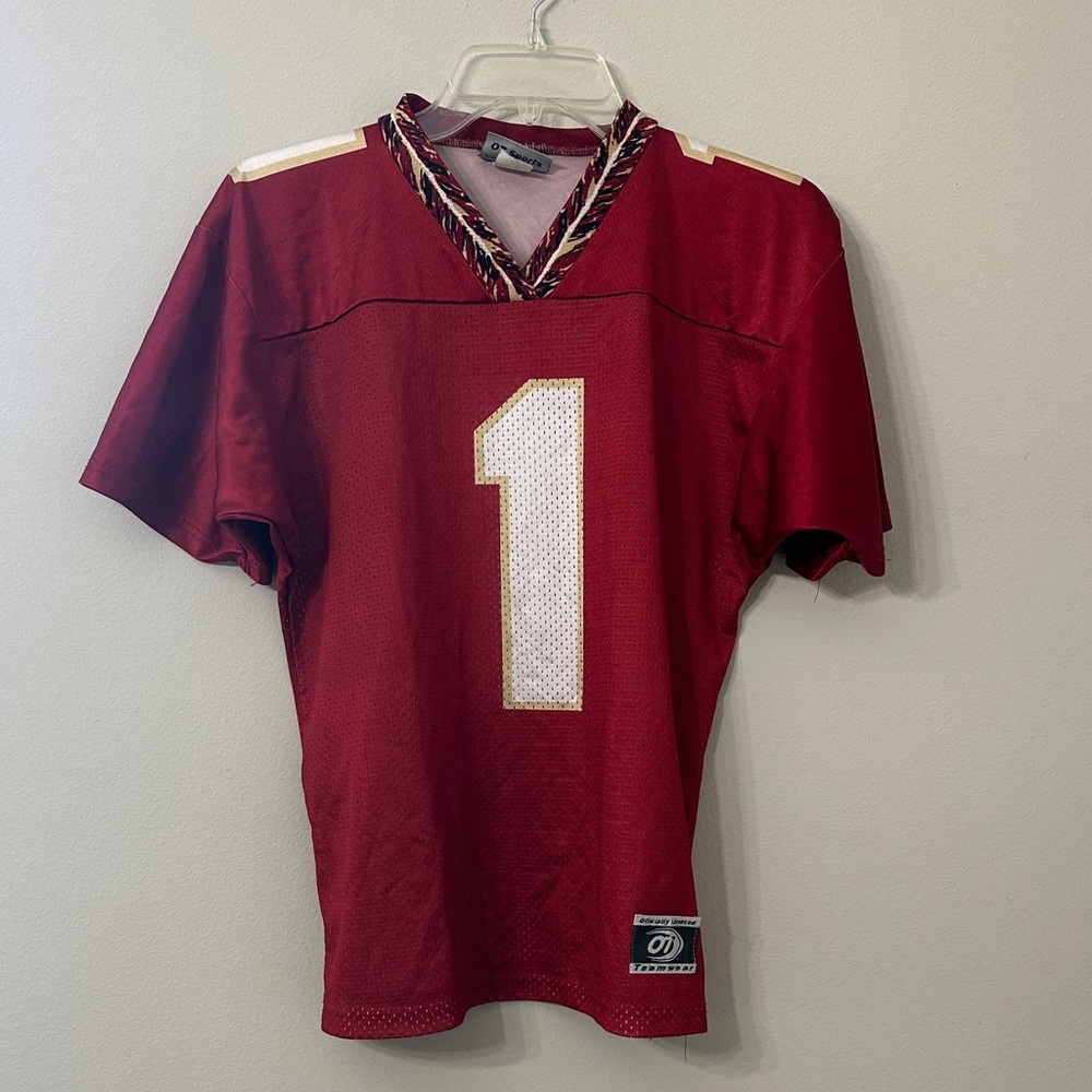 Florida Seminoles Burgundy #1 Football Jersey with Gold Trim